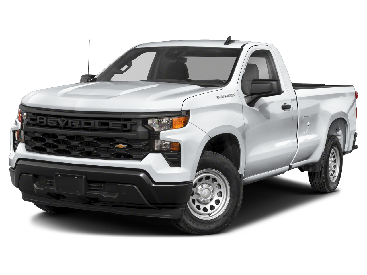 2026 Chevrolet Silverado 1500 WT in Black — front three-quarter view