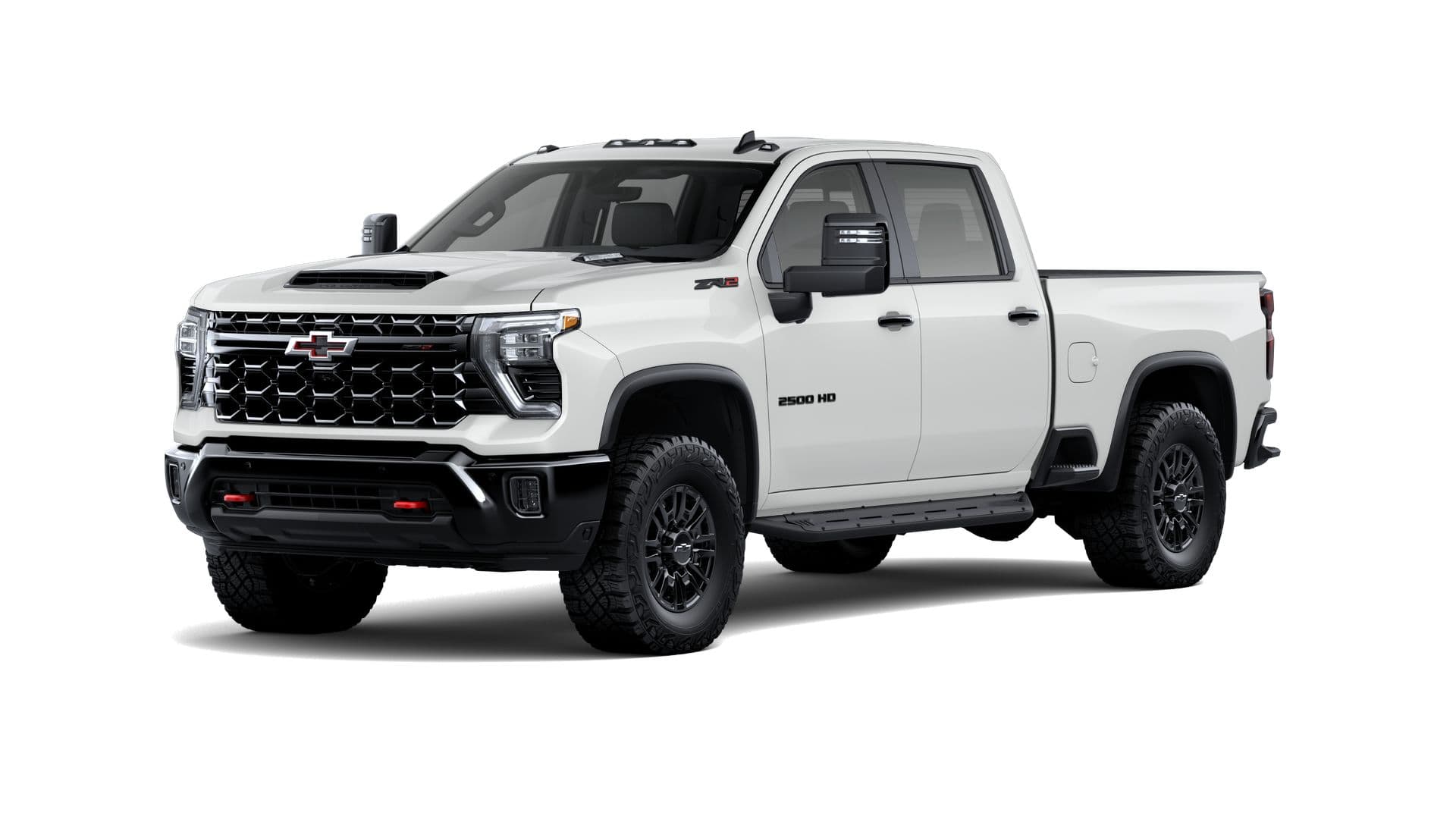 2026 Chevrolet Silverado 2500 HD ZR2 in Summit White — front three-quarter view