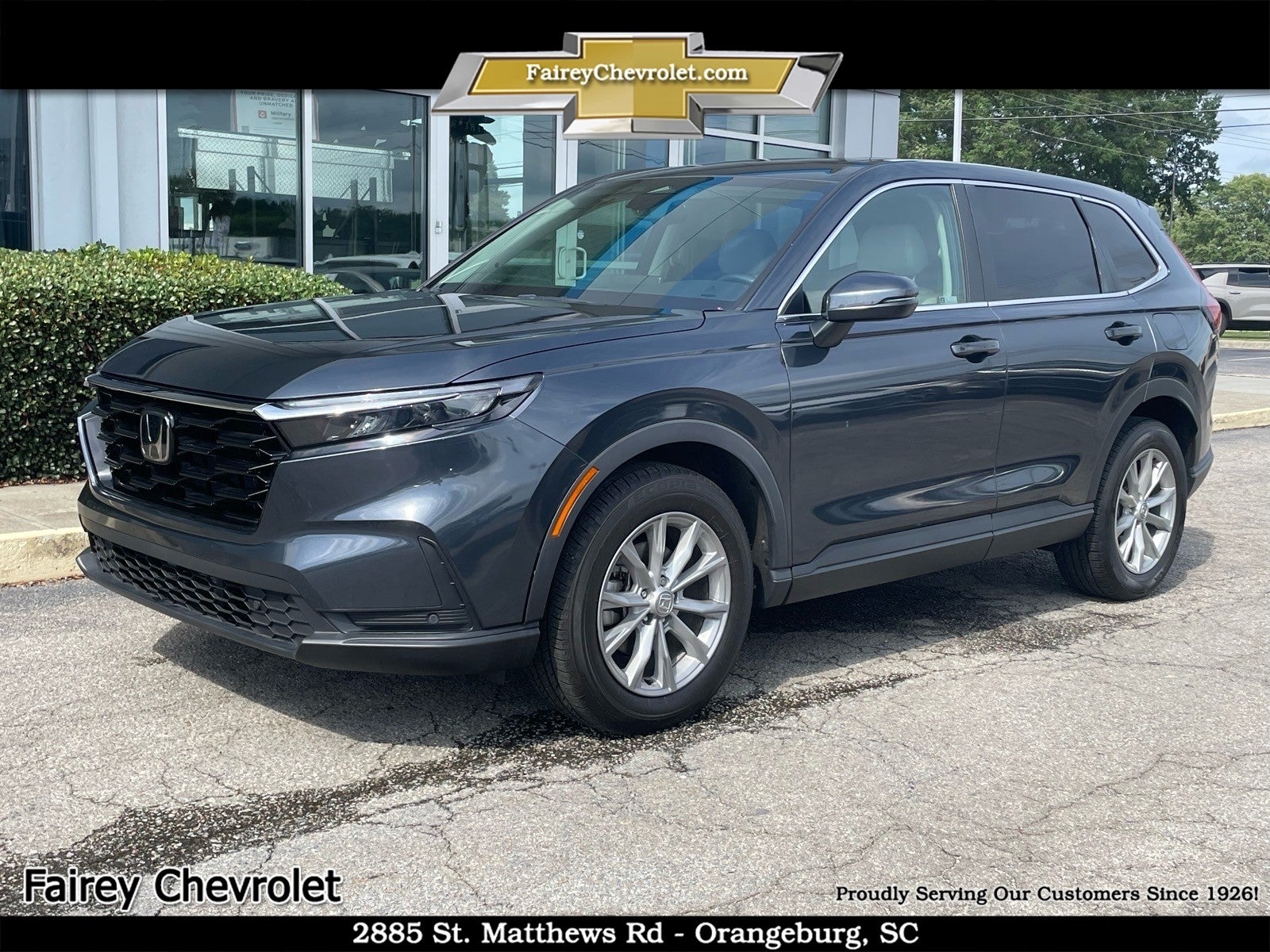 2023 Honda CR-V EX-L in Grey — front three-quarter view
