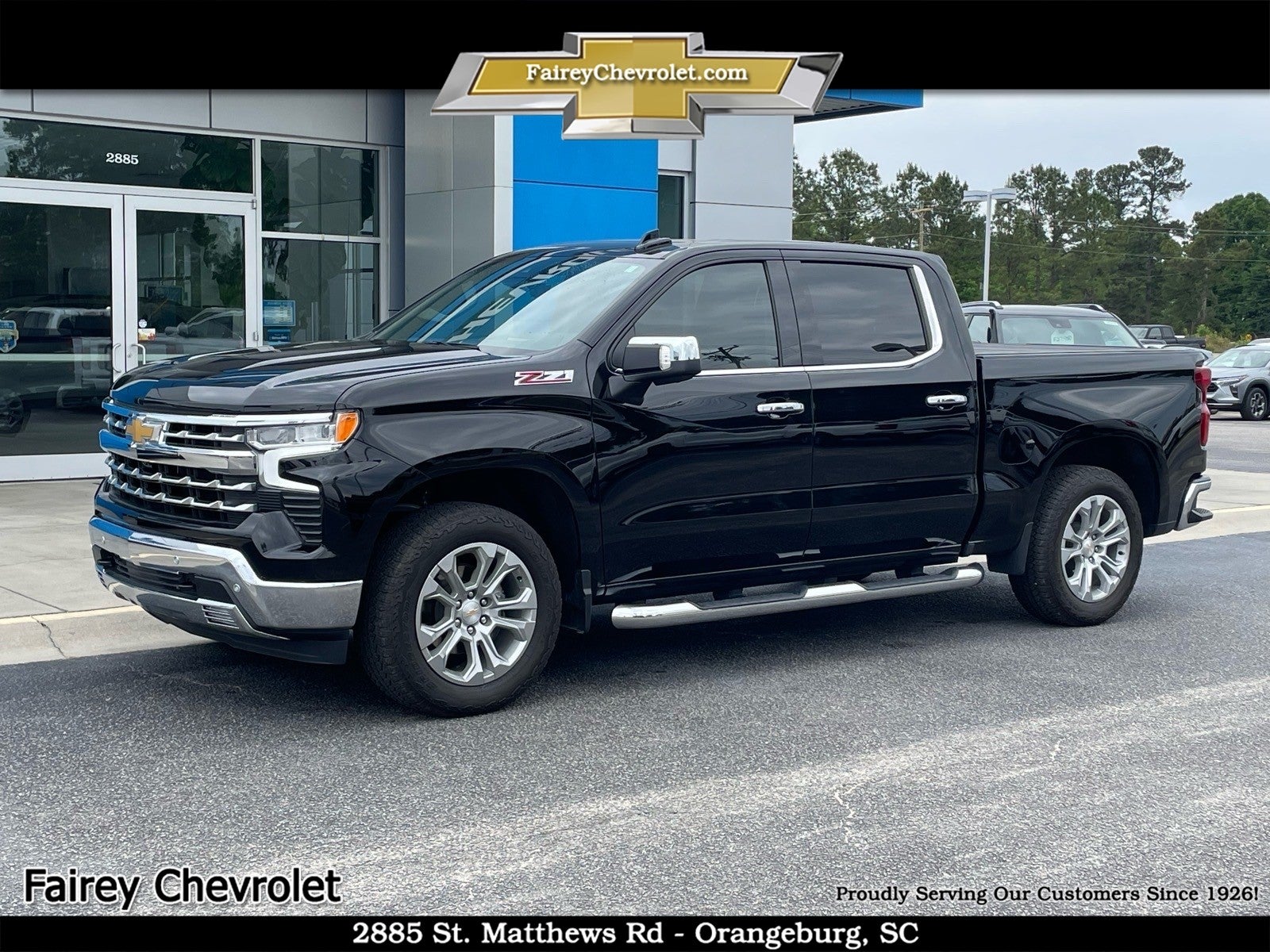 2024 Chevrolet Silverado 1500 LTZ in Black — front three-quarter view