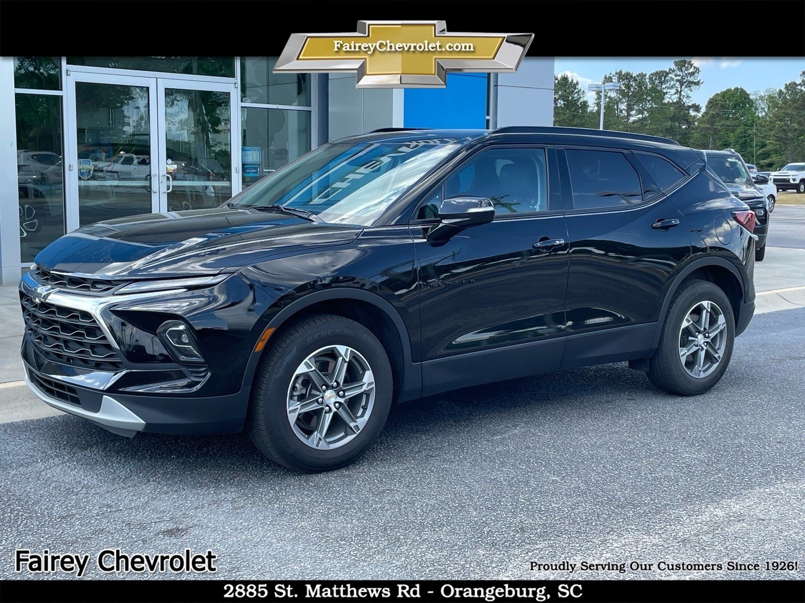 2023 Chevrolet Blazer 3LT in Black — front three-quarter view