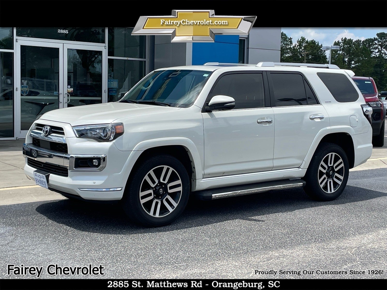 2022 Toyota 4Runner Limited in White — front three-quarter view