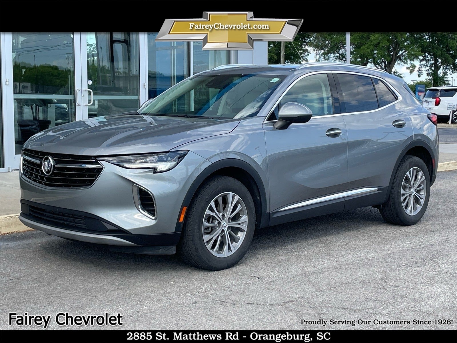 2023 Buick Envision Preferred in Moonstone Gray Metallic — front three-quarter view