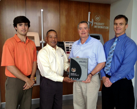 Joseph Fairey (Sales Manager), Iran Cummings (GM District Sales Manager SE Region), Joe Fairey (President), and Curt Laudick (District Manager Aftersales SE Region)